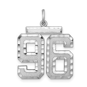 Sterling Silver, Varsity Collection, Large D/C Pendant, Number 96